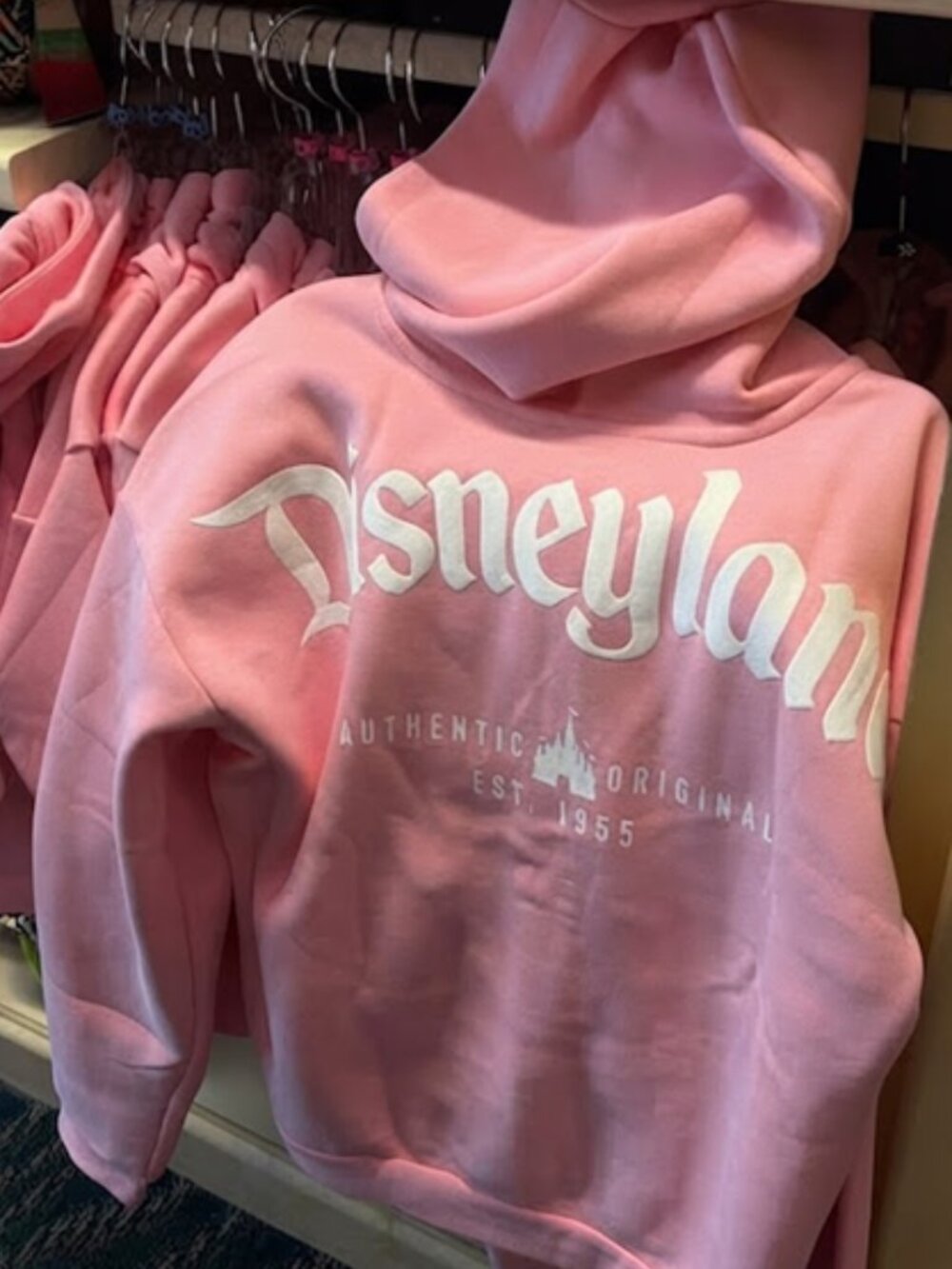 Disneyland Resort Pink White Spirit Jersey Sweater Hoodie YOUTH 13 or XS